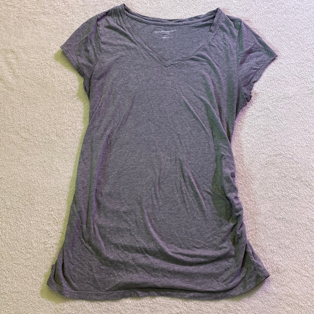 Maternity Top with Elastic Stretch Sides